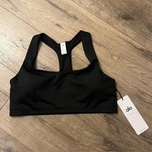 NWT alo airlift advantage racer back bra size XL in black